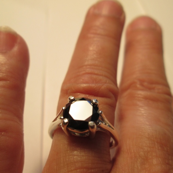 2.25ct Real Natural Black Diamond Ring, Appraisal, Free Diamond Tester - Picture 7 of 7